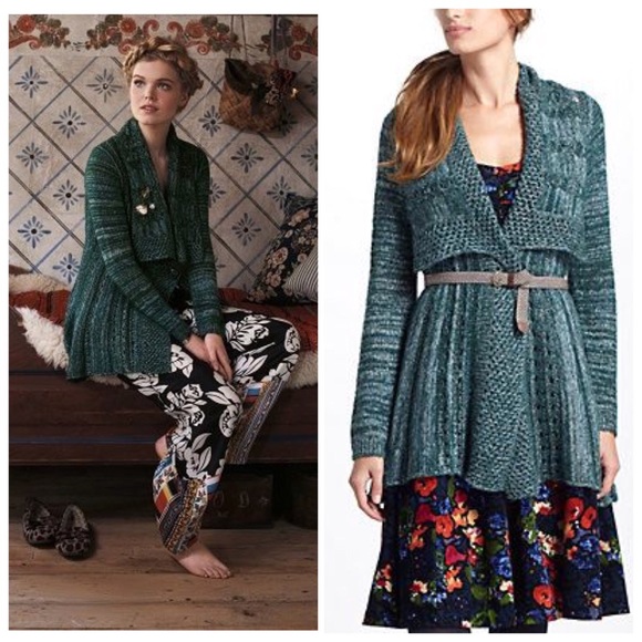 Anthropologie green knit sweater - Picture 1 of 3